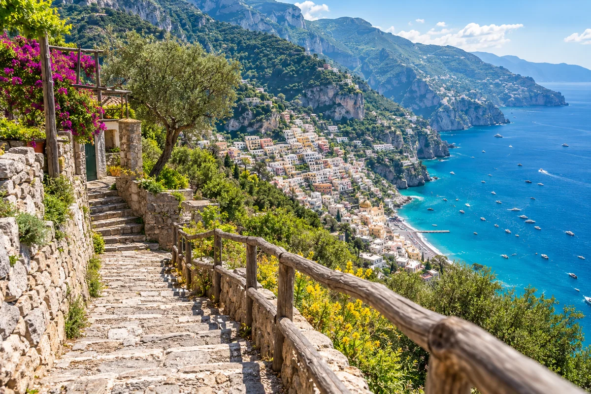 AI illustration inspired by Path of the Gods — Nocelle end, Amalfi Coast
