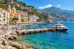 AI illustration inspired by Cetara port, Amalfi Coast