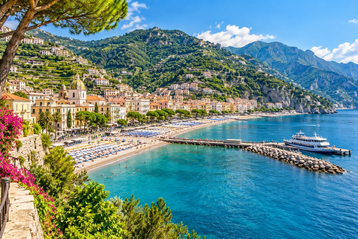 AI illustration inspired by Maiori, Amalfi Coast