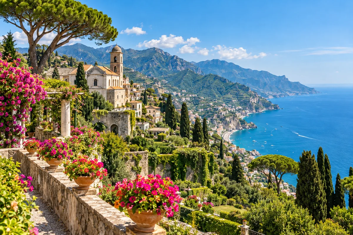AI illustration inspired by Ravello, Amalfi Coast