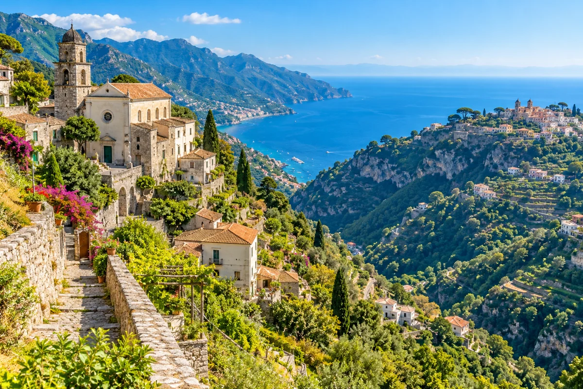 AI illustration inspired by Scala, Amalfi Coast