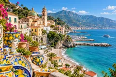 AI illustration inspired by Vietri sul Mare, Amalfi Coast