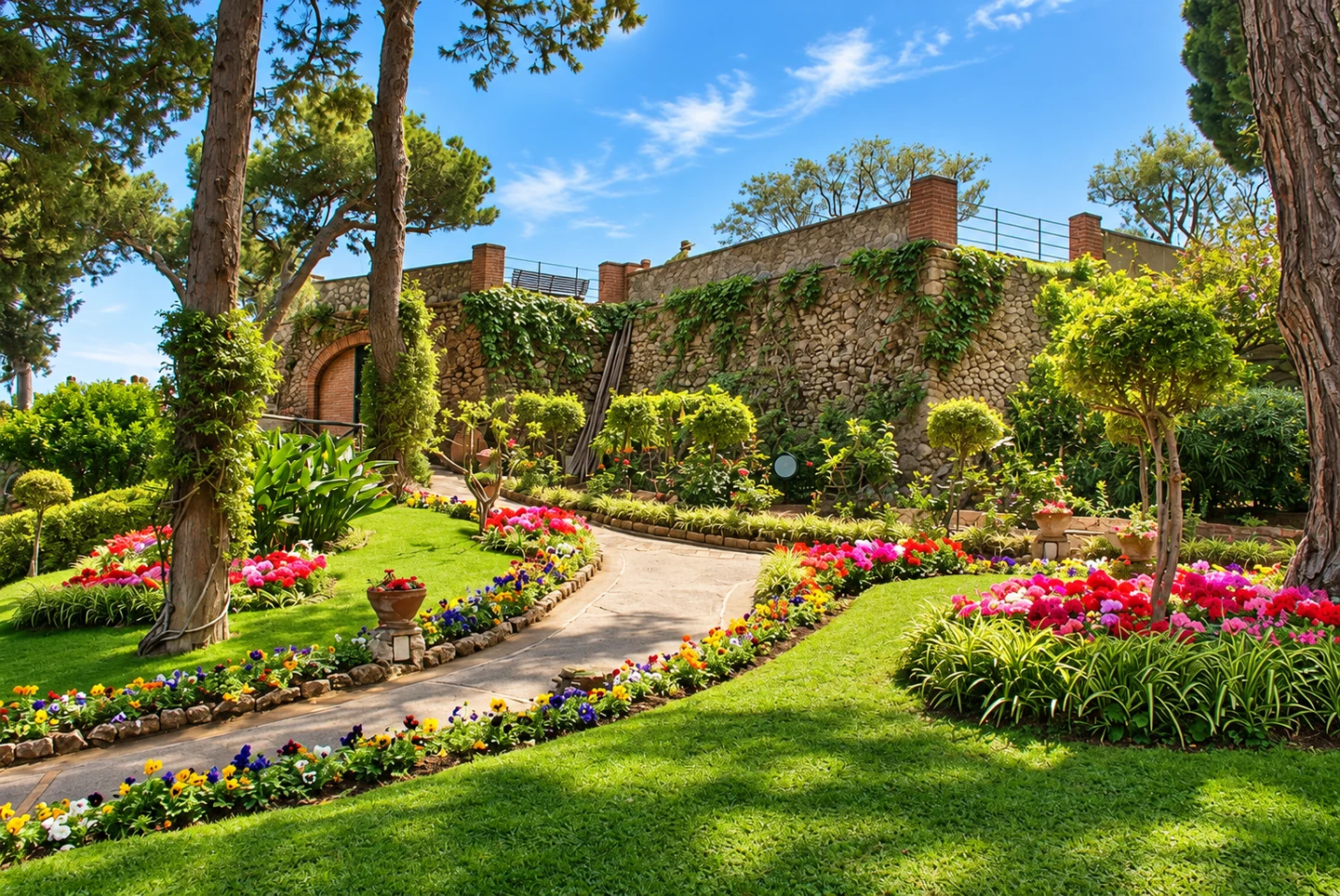 Giardini di Augusto — AI-enhanced photograph