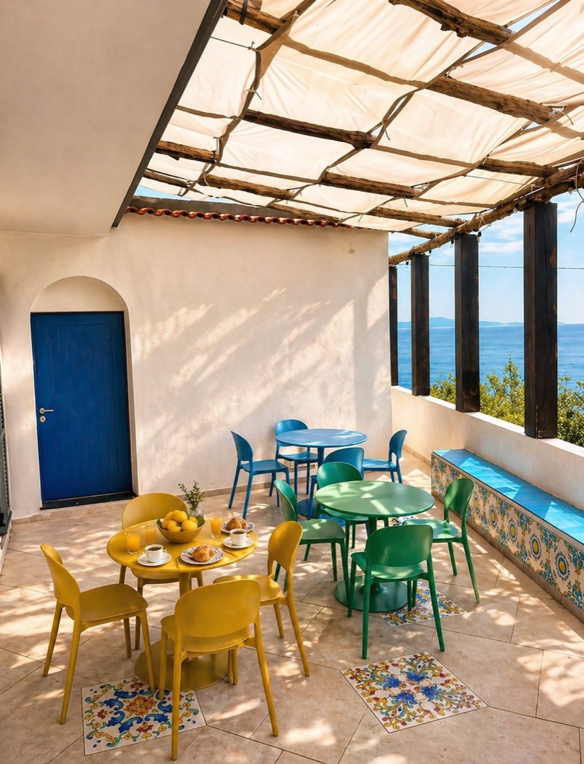 Amalfi Suite interior at Villa Mansi - elegant Mediterranean design with sea views - Image 1